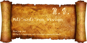 Mészáros Vivien névjegykártya